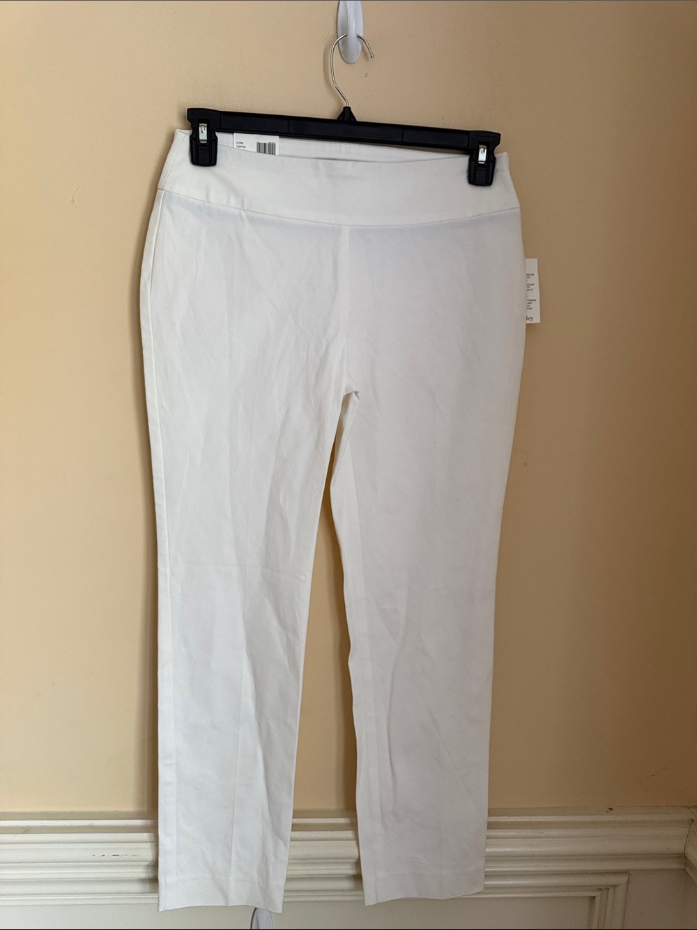 NWT Crown & Ivy Ashley White Stretch Ponte Ankle Pants Size 4 Regular